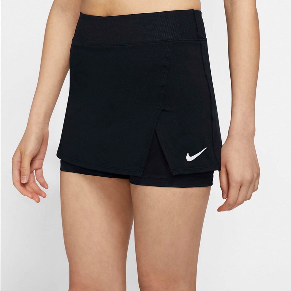 Nike Womens Court Pure Dri-FIT Flat Front Tennis Skort